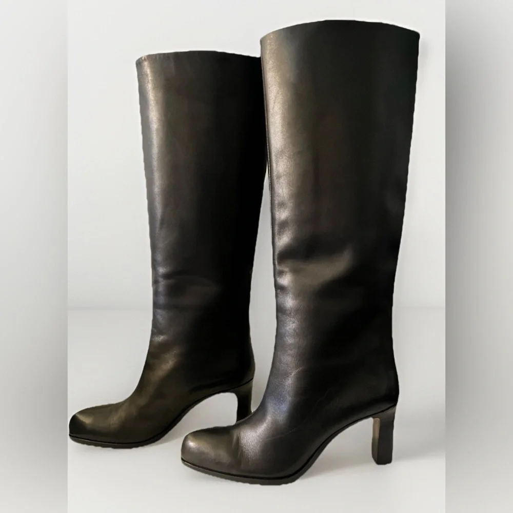 Massimo Dutti Women’s Leather Boots 1003/650 Black Size 37 EU / 6 US